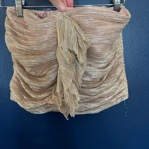 Strapless sparkly top from Anthropologie